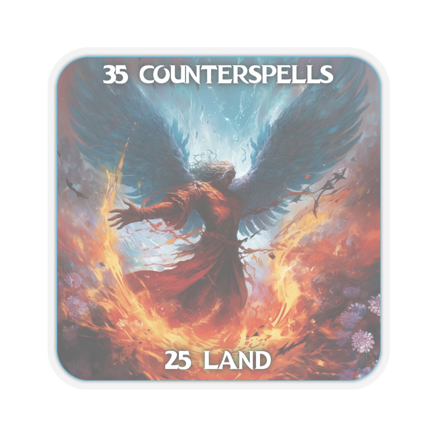 Goated Goods - Magic The Gathering - 35 Counterspells 25 land  - Kiss-Cut Transparent Sticker