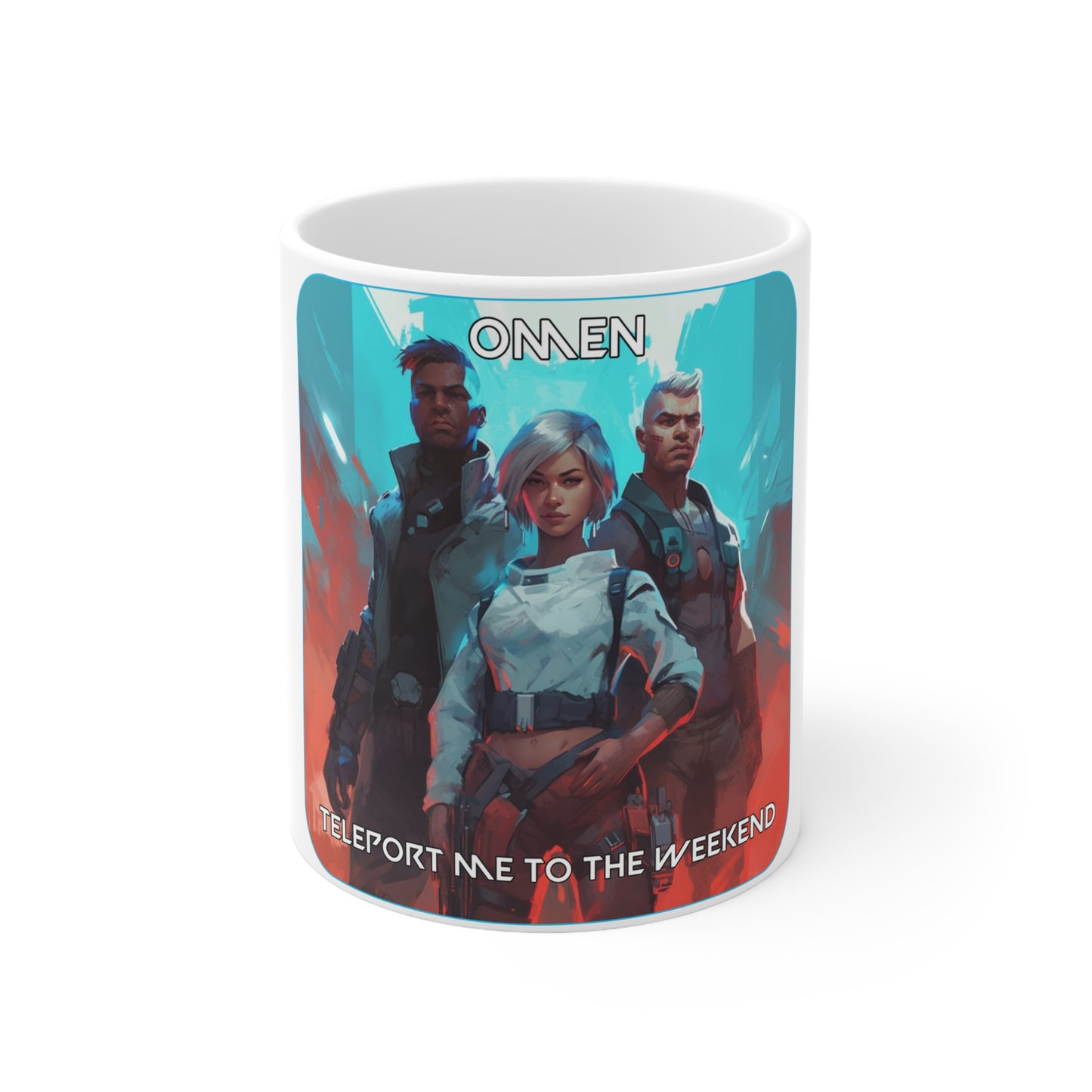 Goated Goods - Valorant - Omen, Teleport me to the weekend  - Coffee Mug