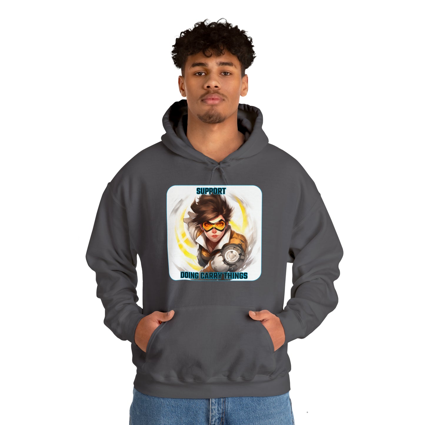 Goated Goods - Overwatch - Support doing Carry Things  - Unisex Hoodie