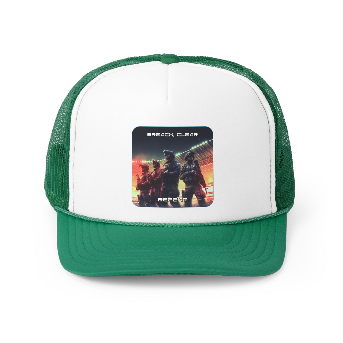 Goated Goods - Rainbow Siege - Breach, Clear, Repeat  - Trucker Hat