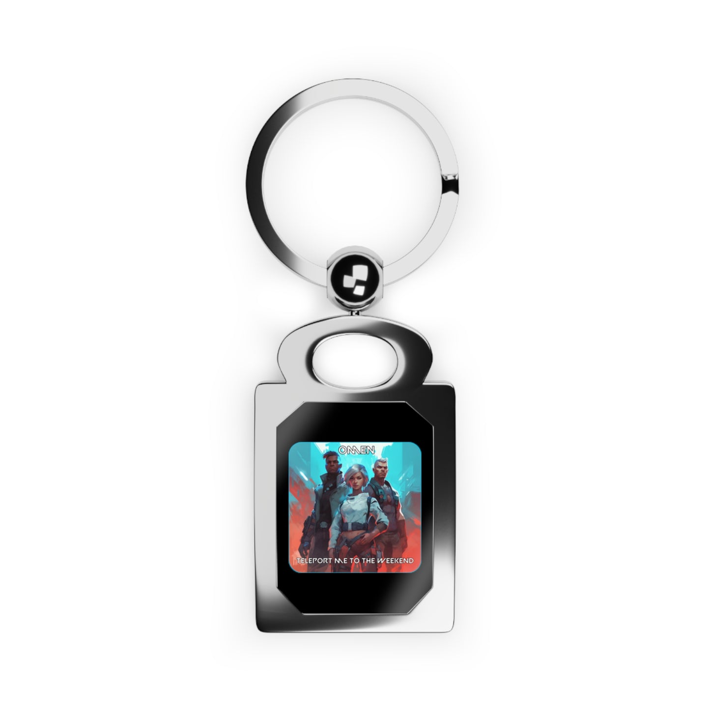 Goated Goods - Valorant - Omen, Teleport me to the weekend  - Silver Keychain