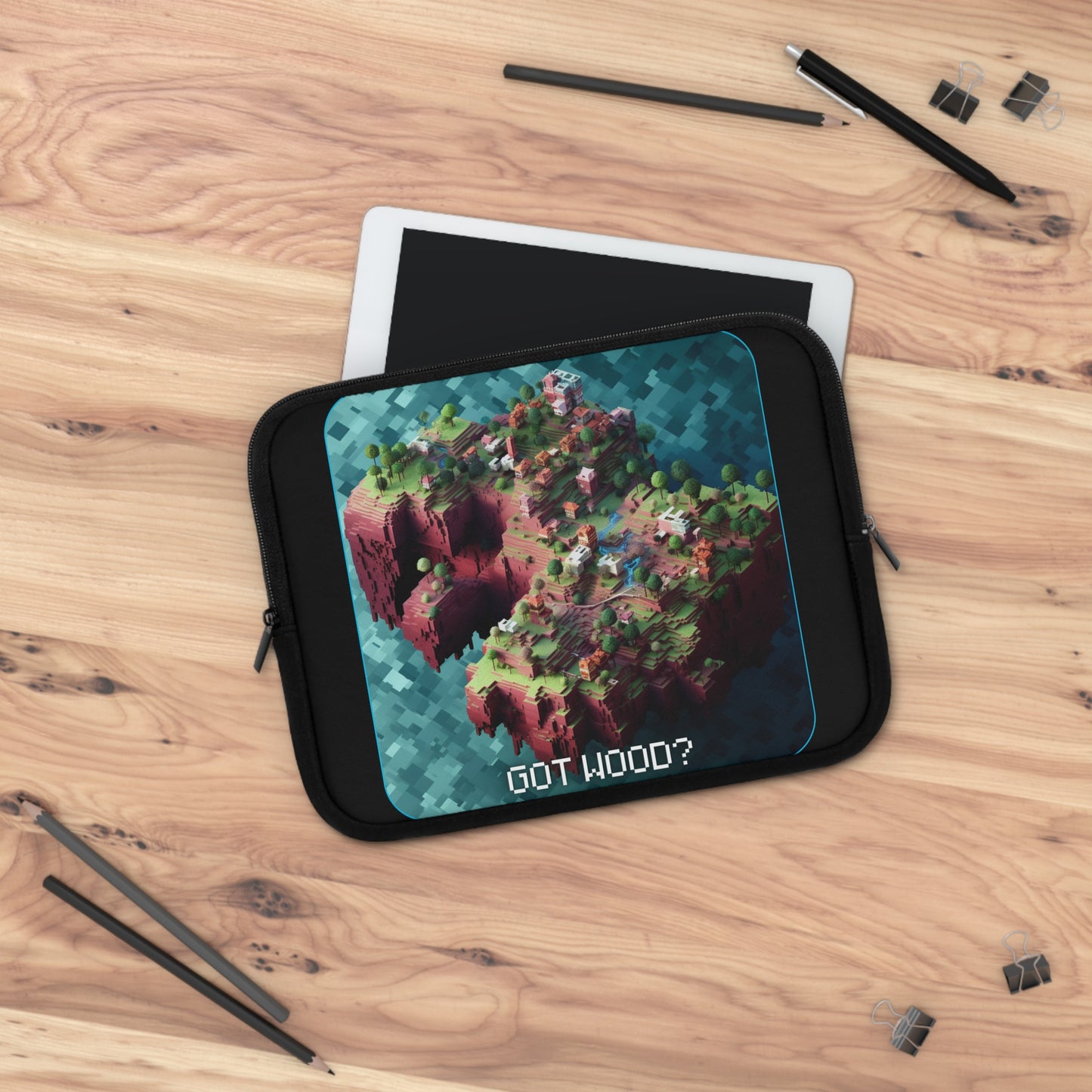 Goated Goods - Minecraft - Got wood  - Laptop Sleeve