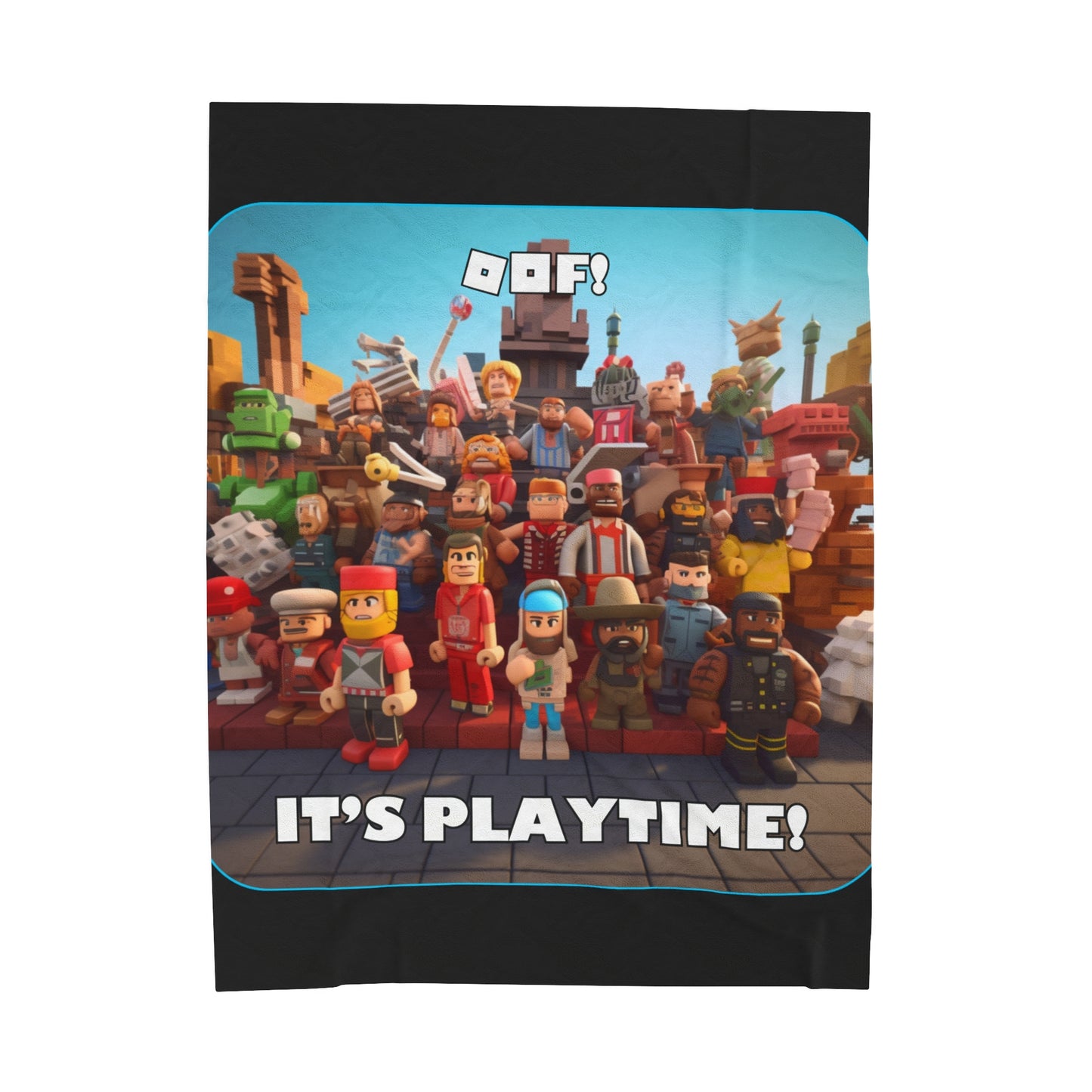 Goated Goods - Roblox - Oof! It's Playtime!  - Velveteen Plush Blanket