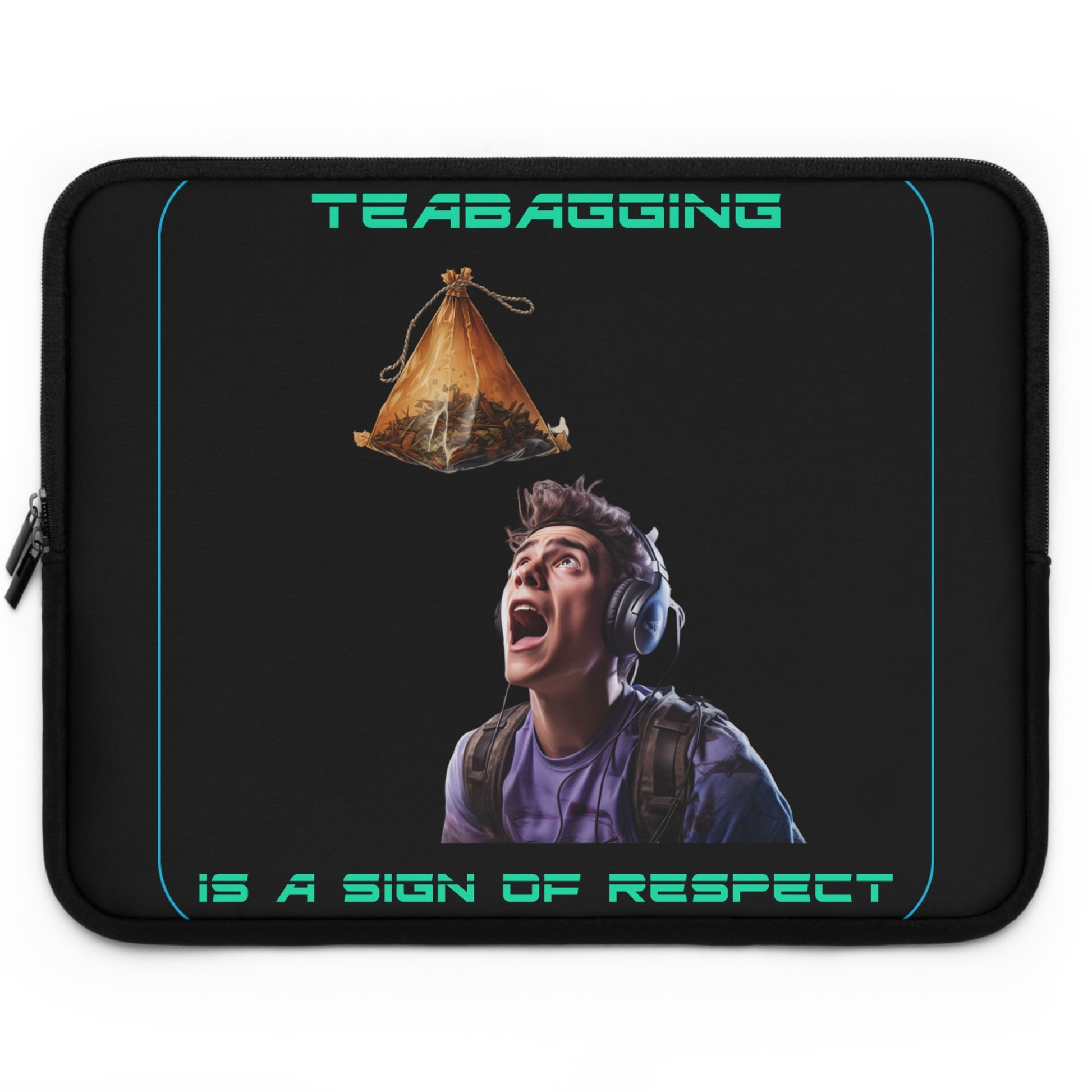 Goated Goods - All Gamers - Teabagging respect - Laptop Sleeve - Black - 17"