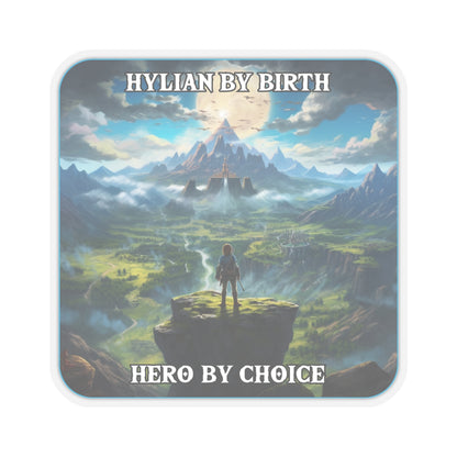 Goated Goods - Link - Hylian By Birth, Hero by choice  - Kiss-Cut Transparent Sticker