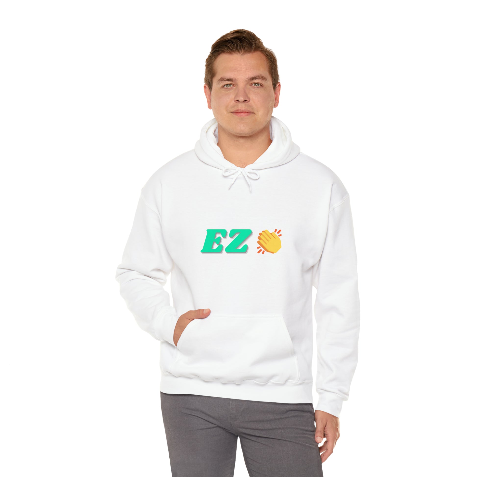 Goated Goods - All Gamers - EZ Clap - Unisex Hoodie - White - S