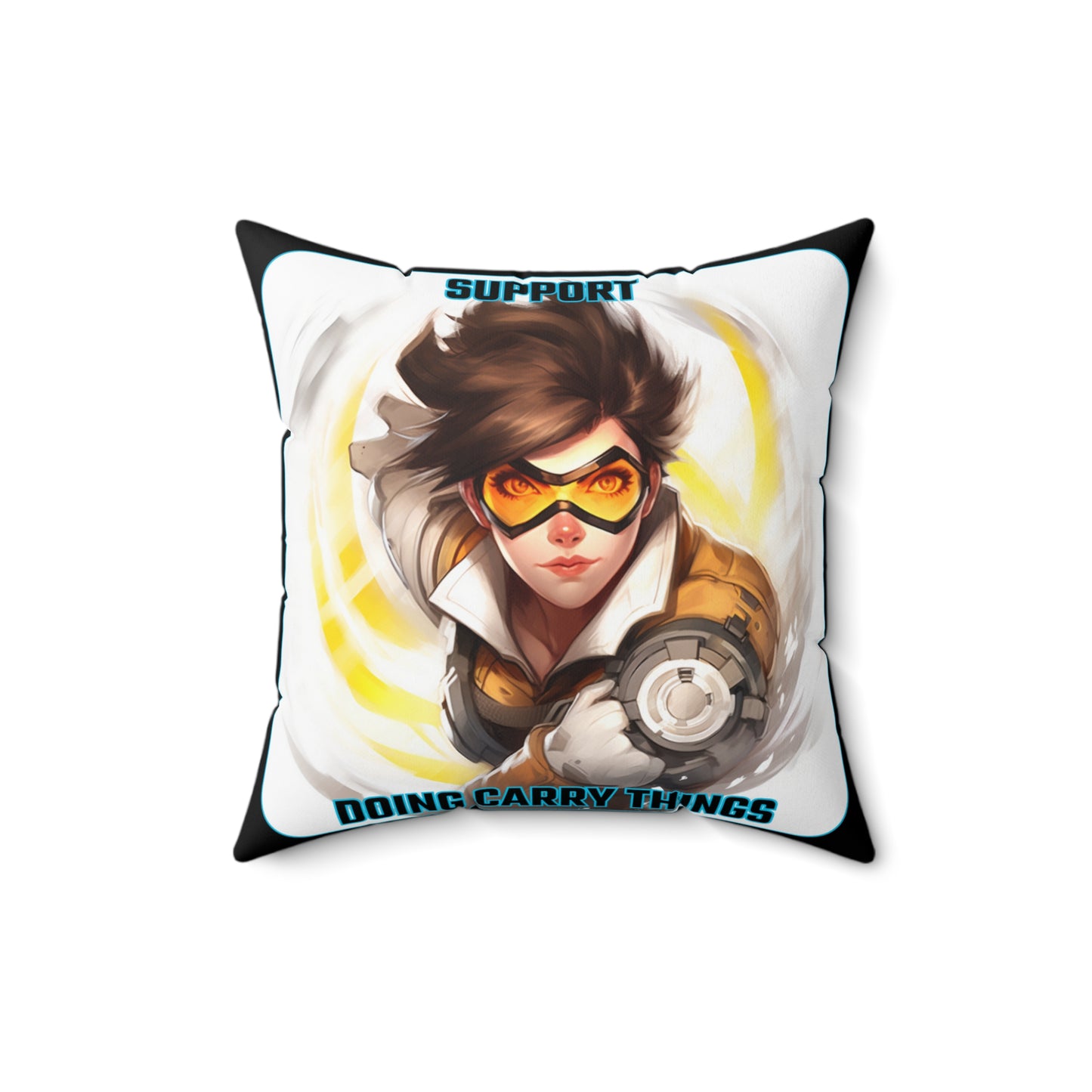 Goated Goods - Overwatch - Support doing Carry Things  - Square Pillow