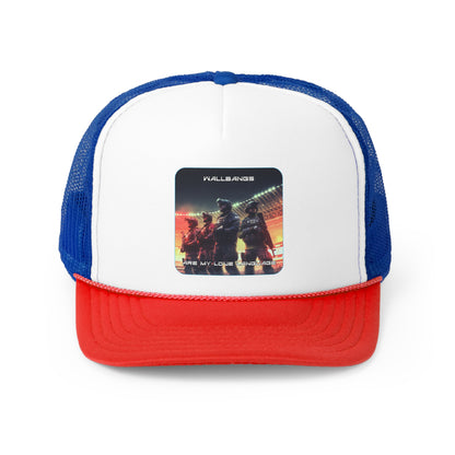 Goated Goods - Rainbow Siege - Wallbangs are my love language  - Trucker Hat