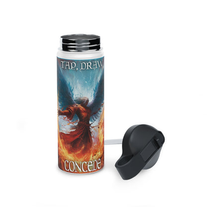 Goated Goods - Magic The Gathering - Tap, Draw, Concede  - Stainless Steel Water Bottle, Standard Lid