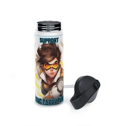 Goated Goods - Overwatch - Support doing Carry Things  - Stainless Steel Water Bottle, Standard Lid