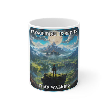 Goated Goods - Link - Paragliding is better than Walking  - Coffee Mug