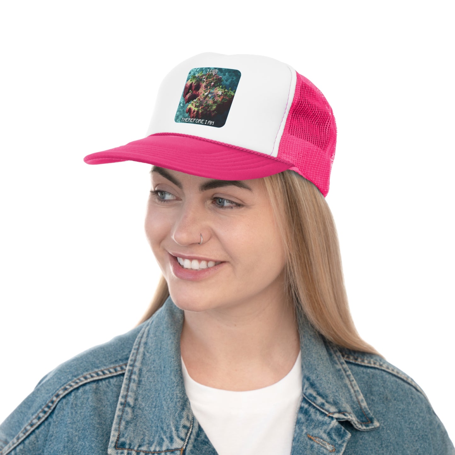 Goated Goods - Minecraft - I dig, therefore I am  - Trucker Hat