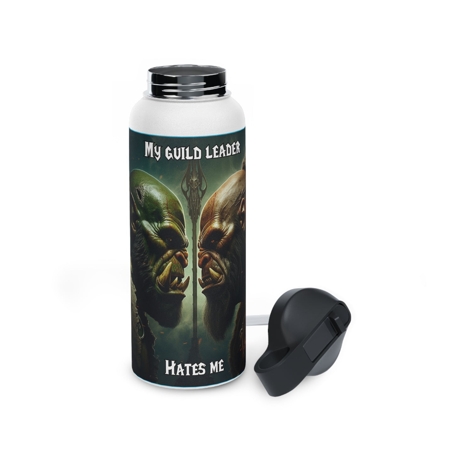 Goated Goods - World of Warcraft - My guild leader hates me  - Stainless Steel Water Bottle, Standard Lid