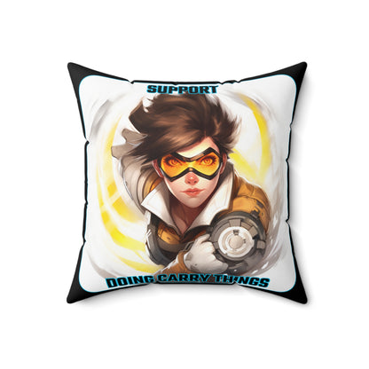 Goated Goods - Overwatch - Support doing Carry Things  - Square Pillow