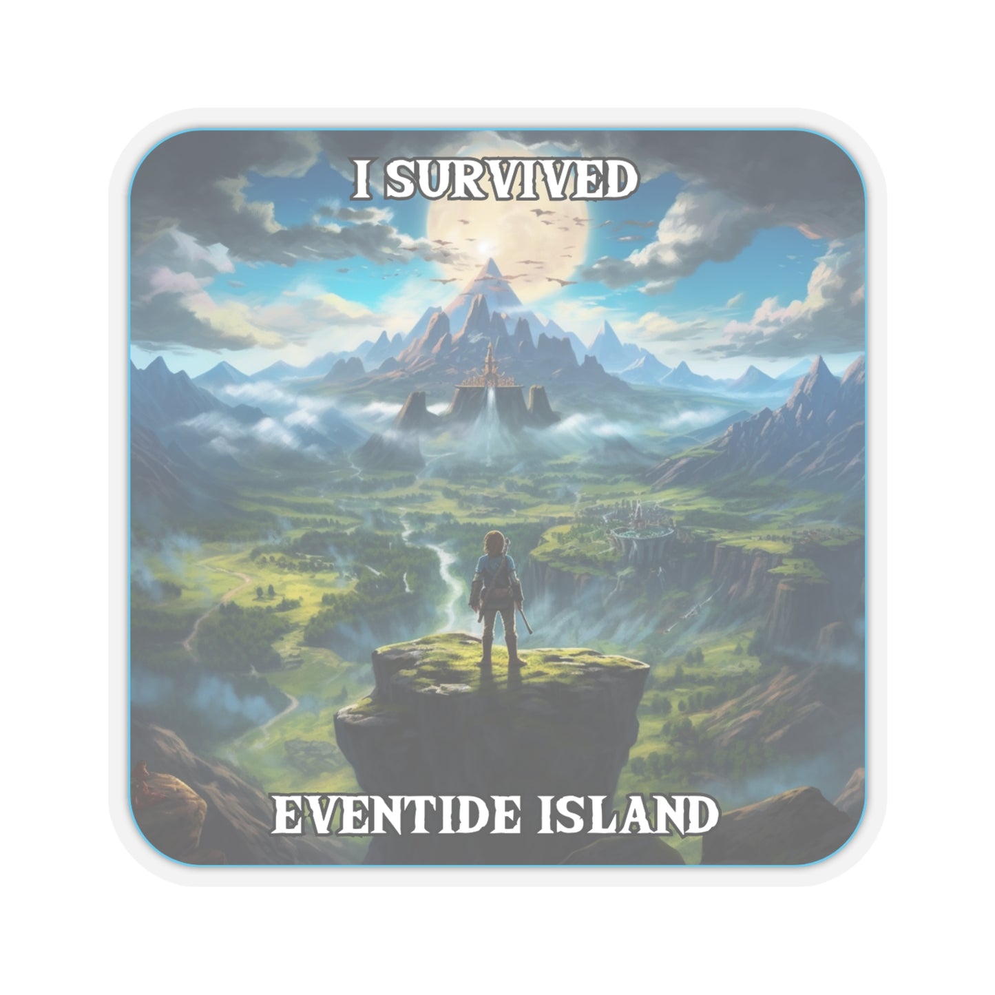 Goated Goods - Link - I Survived Eventide Island  - Kiss-Cut Transparent Sticker