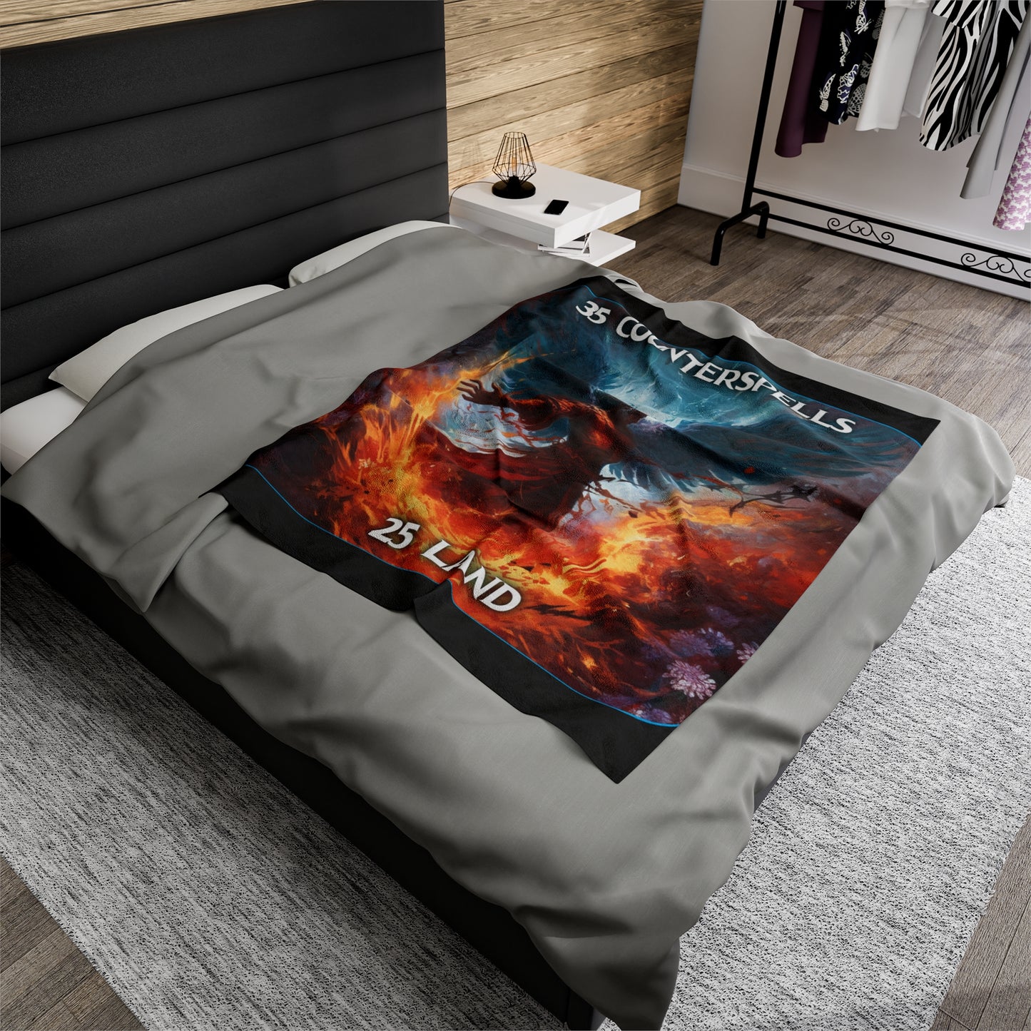 Goated Goods - Magic The Gathering - 35 Counterspells 25 land  - Velveteen Plush Blanket