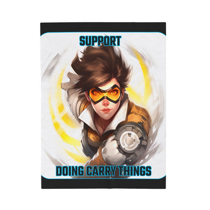 Goated Goods - Overwatch - Support doing Carry Things  - Velveteen Plush Blanket