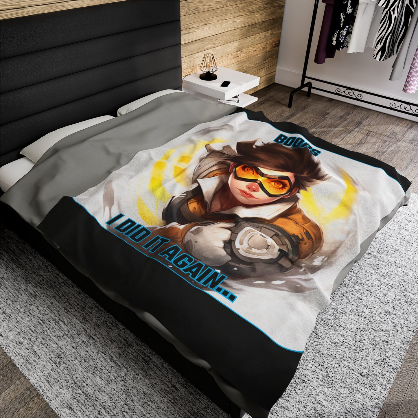 Goated Goods - Overwatch - Boops! I did it again  - Velveteen Plush Blanket