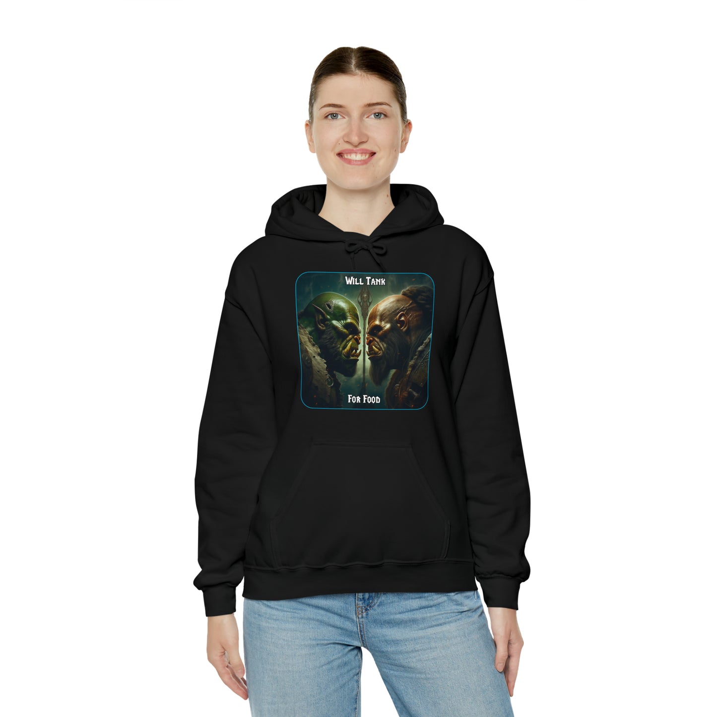 Goated Goods - World of Warcraft - Will tank for food  - Unisex Hoodie