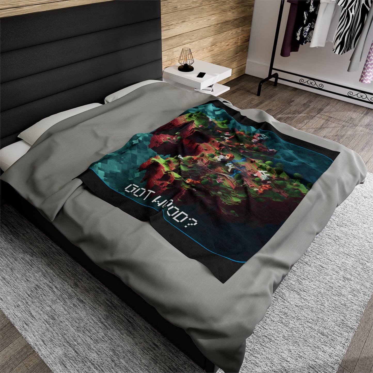 Goated Goods - Minecraft - Got wood  - Velveteen Plush Blanket