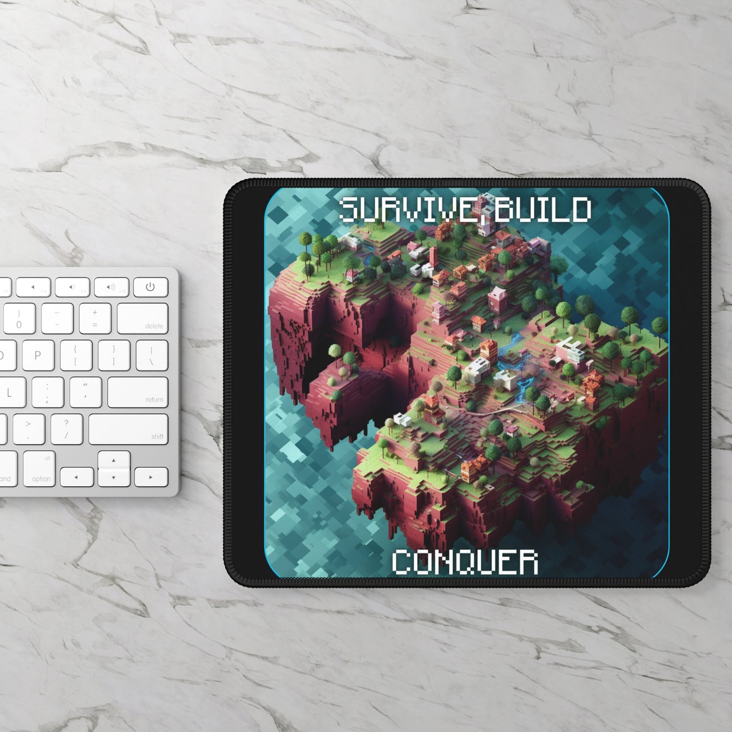 Goated Goods - Minecraft - Survive, Build, Conquer  - Mouse Pad