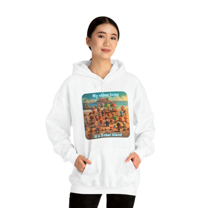 Goated Goods - Animal Xing - My other home is a 5-star island - Unisex Hoodie - White - S