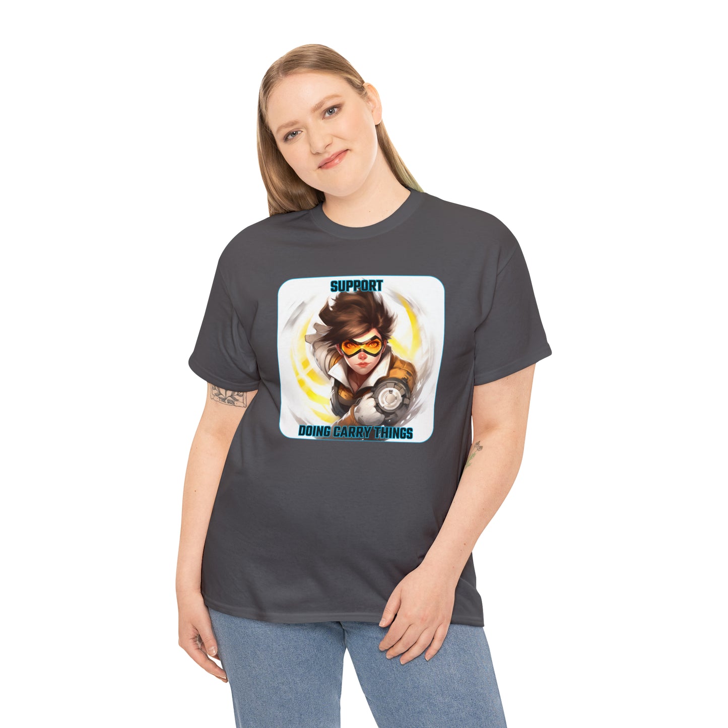 Goated Goods - Overwatch - Support doing Carry Things  - Unisex T-shirt