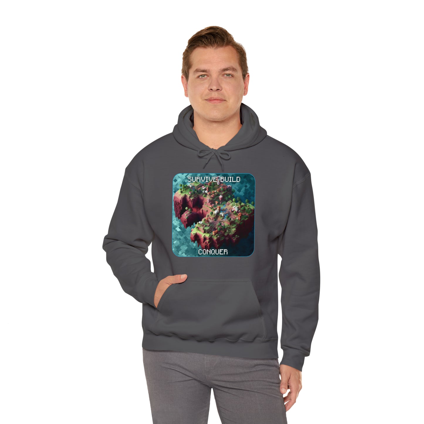 Goated Goods - Minecraft - Survive, Build, Conquer  - Unisex Hoodie