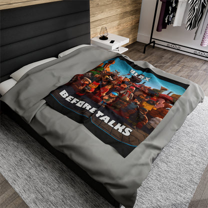 Goated Goods - Roblox - Blox Before Talks  - Velveteen Plush Blanket