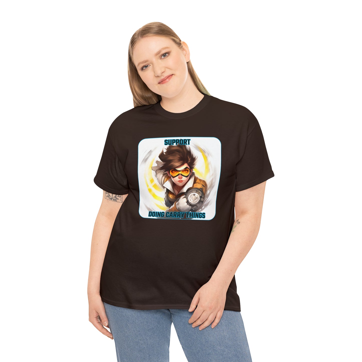 Goated Goods - Overwatch - Support doing Carry Things  - Unisex T-shirt