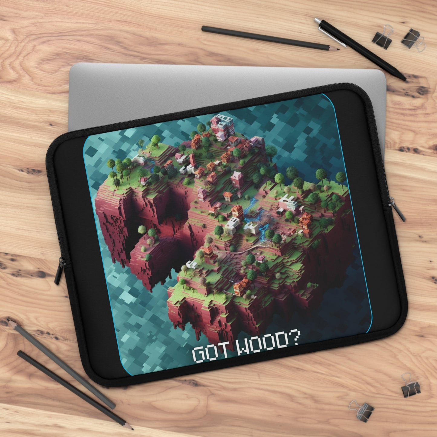 Goated Goods - Minecraft - Got wood  - Laptop Sleeve