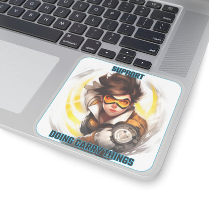 Goated Goods - Overwatch - Support doing Carry Things  - Kiss-Cut Transparent Sticker