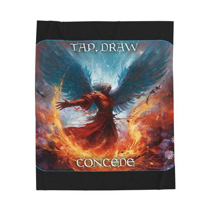 Goated Goods - Magic The Gathering - Tap, Draw, Concede  - Velveteen Plush Blanket