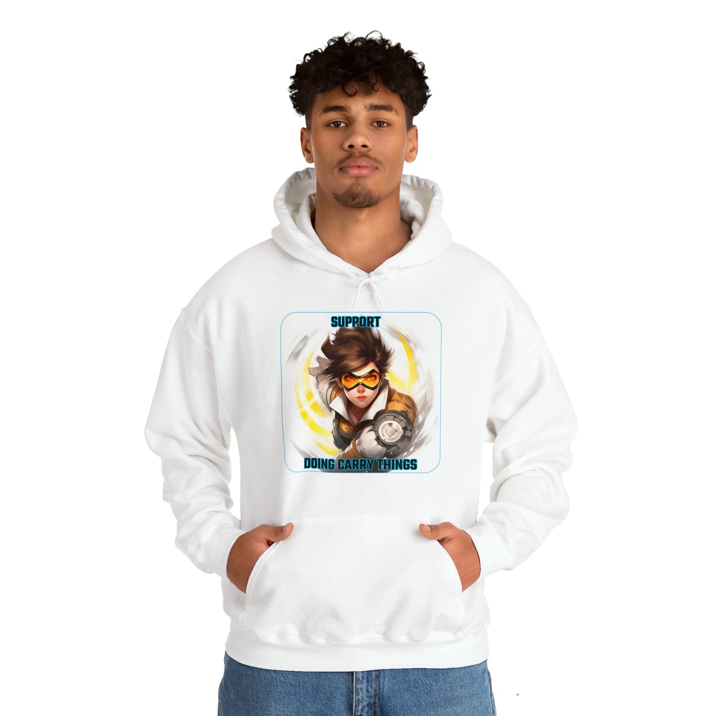 Goated Goods - Overwatch - Support doing Carry Things  - Unisex Hoodie