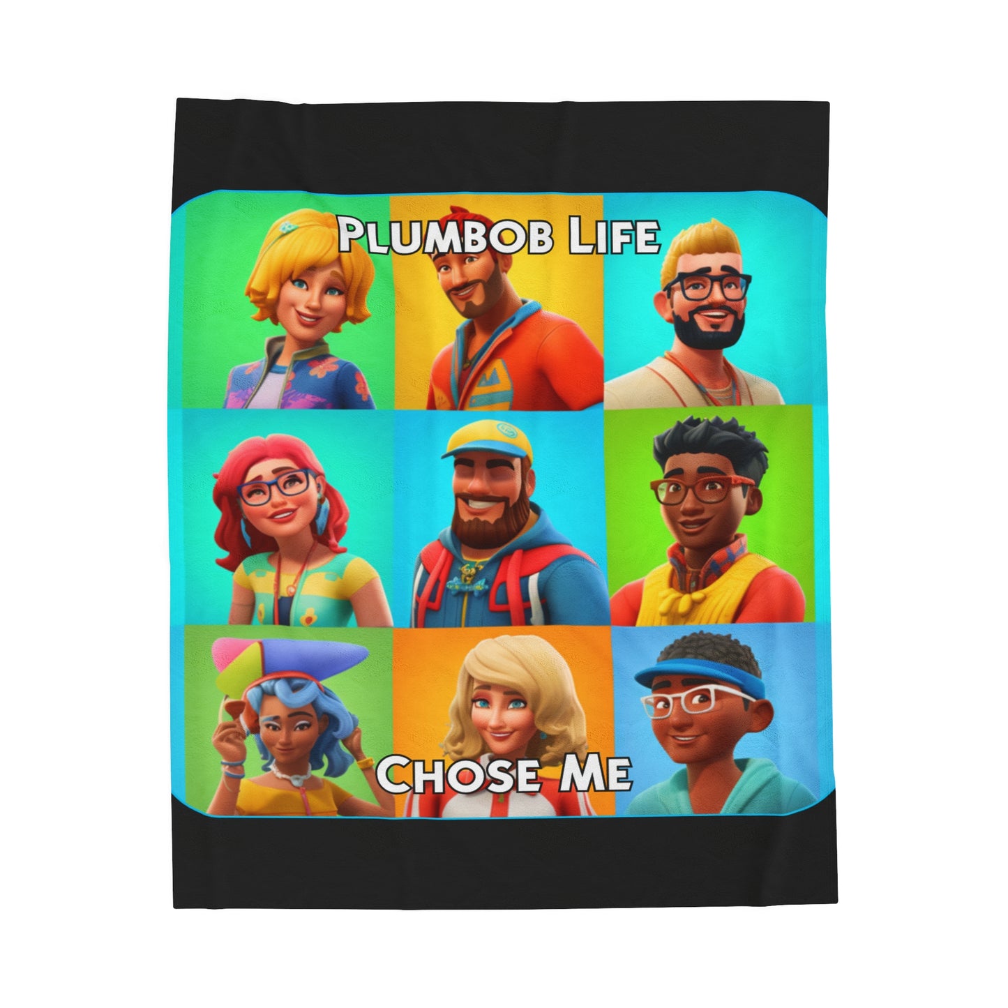 Goated Goods - The Sims - Plumbob Life Chose Me  - Velveteen Plush Blanket