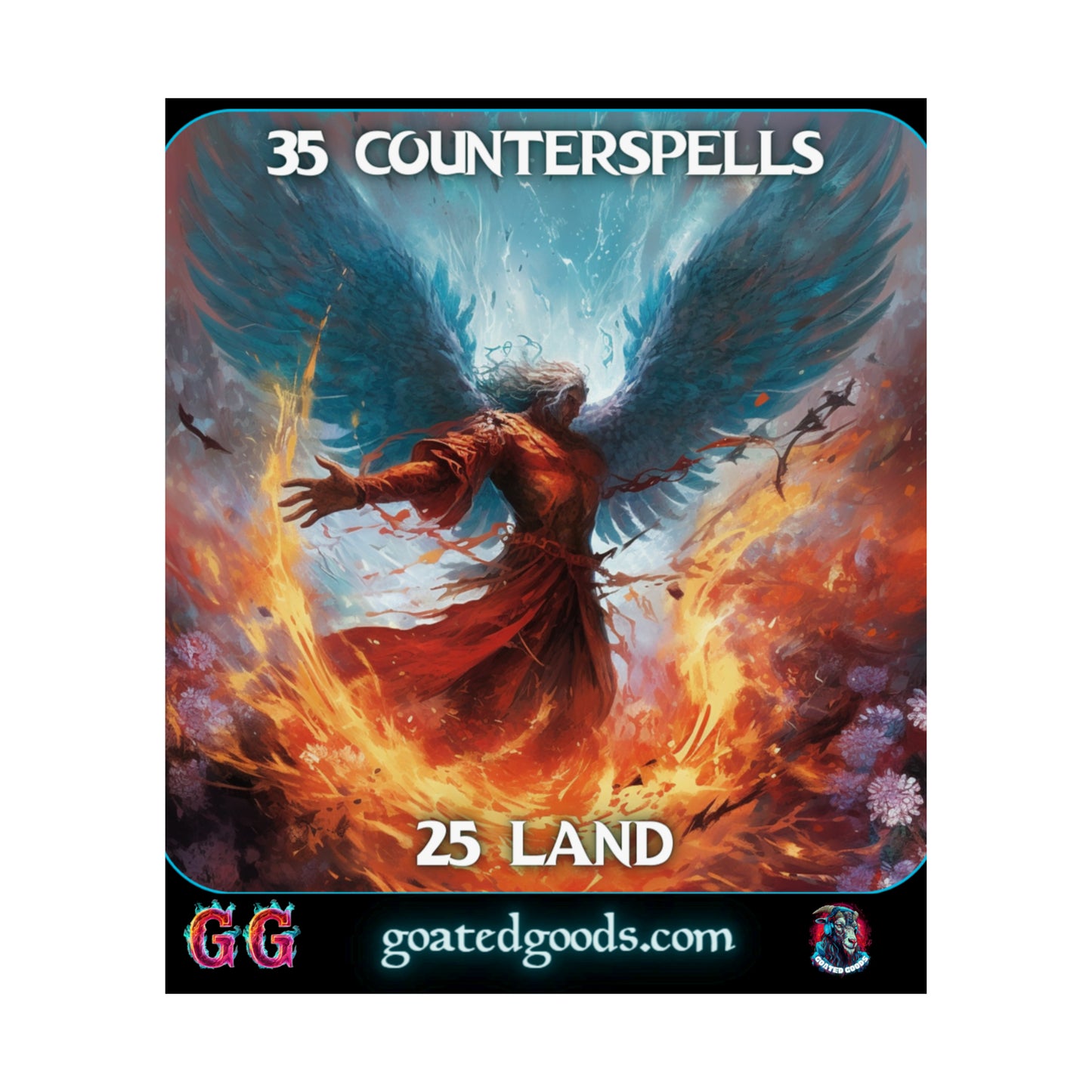 Goated Goods - Magic The Gathering - 35 Counterspells 25 land  - Matte Vertical Poster