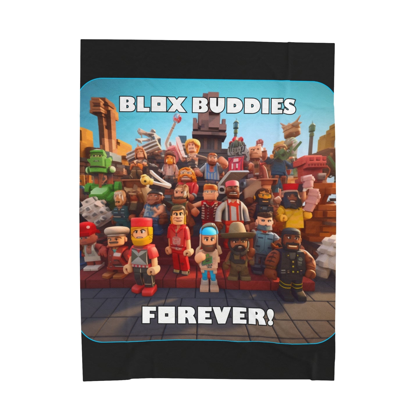 Goated Goods - Roblox - Blox Buddies Forever!  - Velveteen Plush Blanket