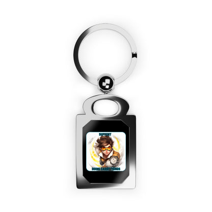 Goated Goods - Overwatch - Support doing Carry Things  - Silver Keychain