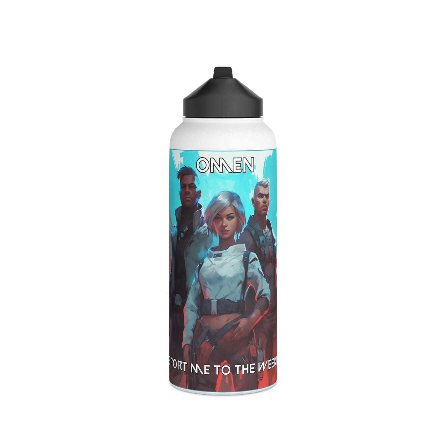 Goated Goods - Valorant - Omen, Teleport me to the weekend  - Stainless Steel Water Bottle, Standard Lid