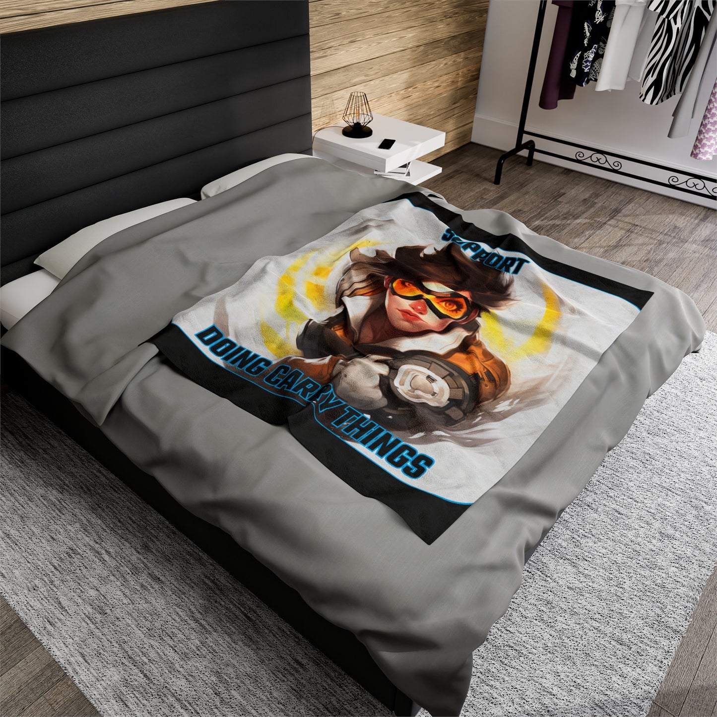 Goated Goods - Overwatch - Support doing Carry Things  - Velveteen Plush Blanket