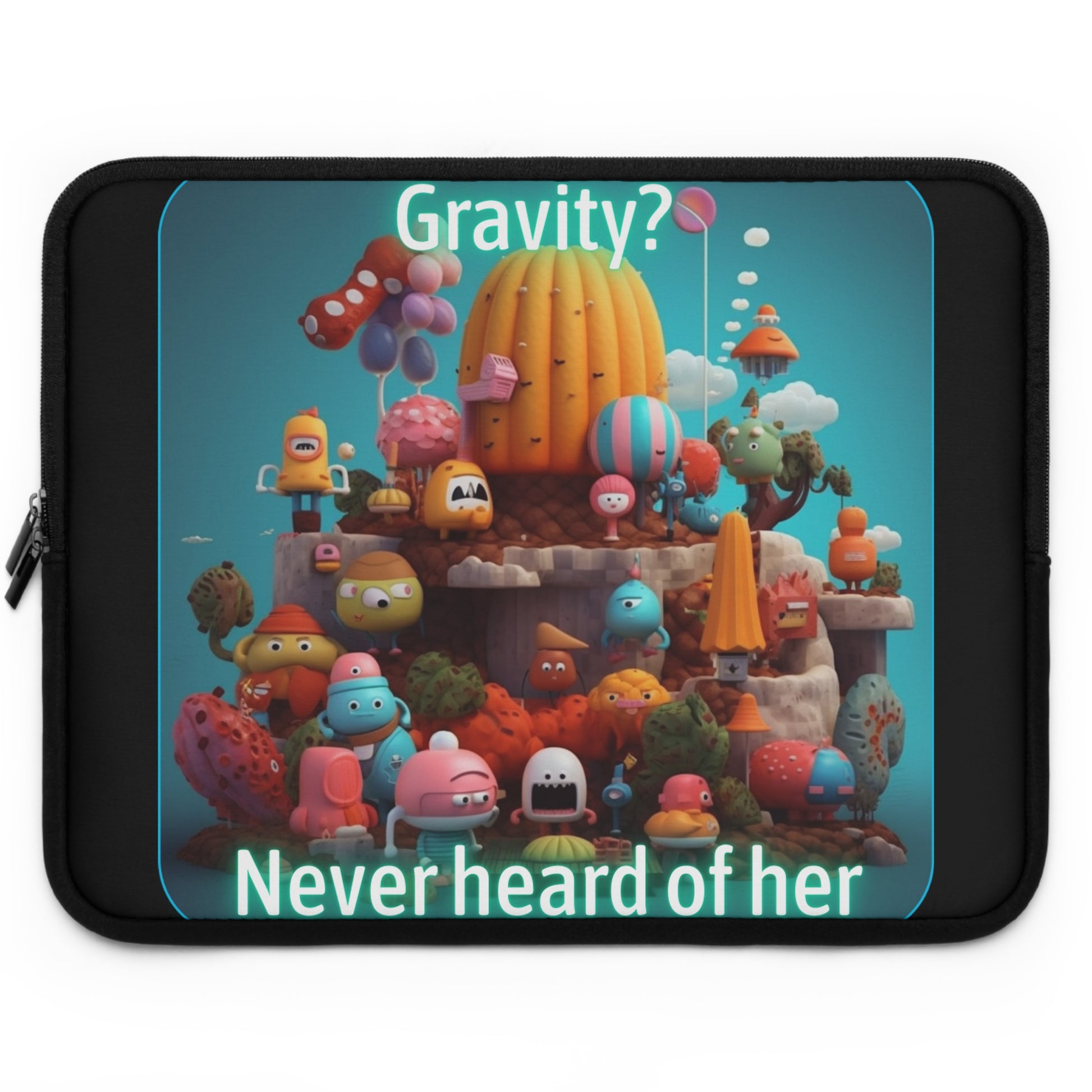 Goated Goods - Fall Guys - Gravity Never heard of her - Laptop Sleeve - Black - 17"