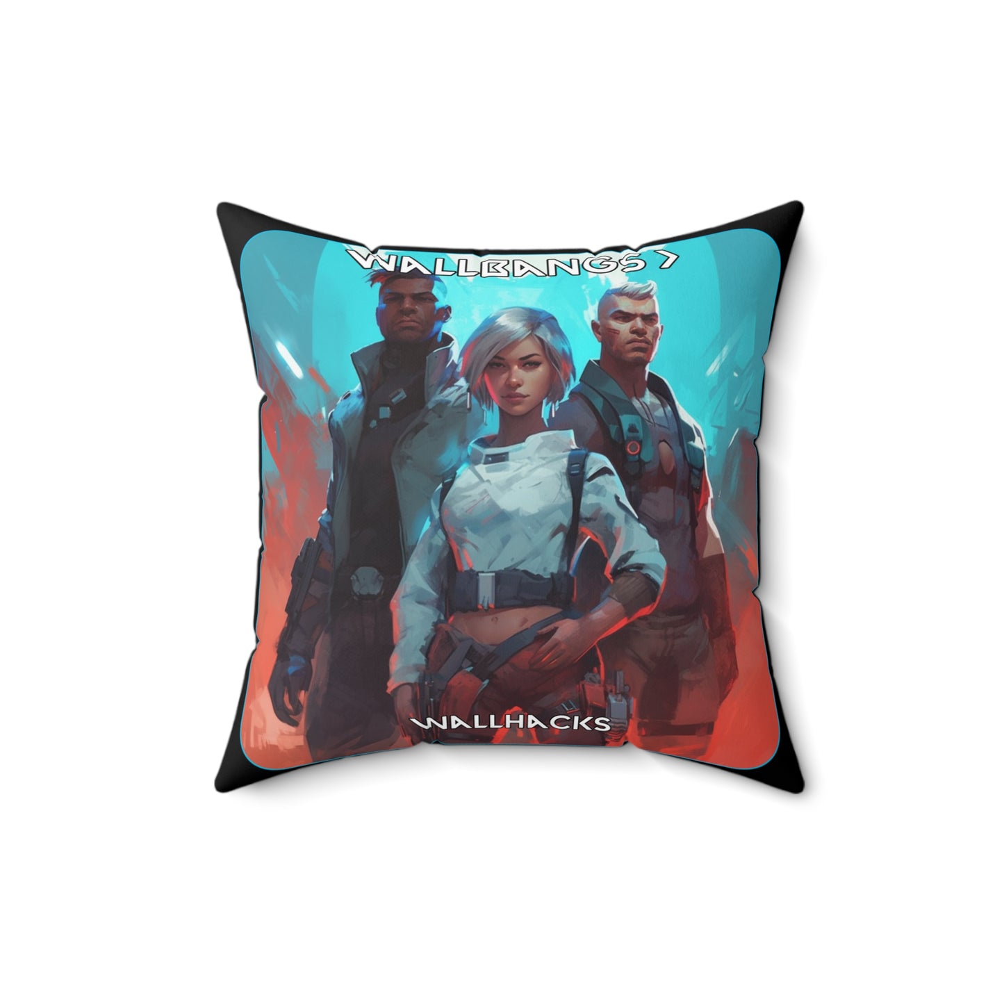 Goated Goods - Valorant - Wallbangs  Wallhacks  - Square Pillow