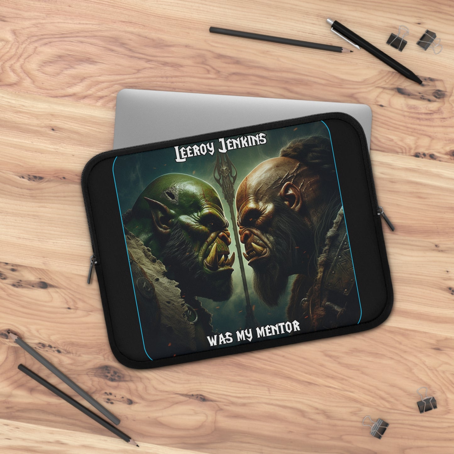 Goated Goods - World of Warcraft - Leeroy Jenkins was my mentor  - Laptop Sleeve