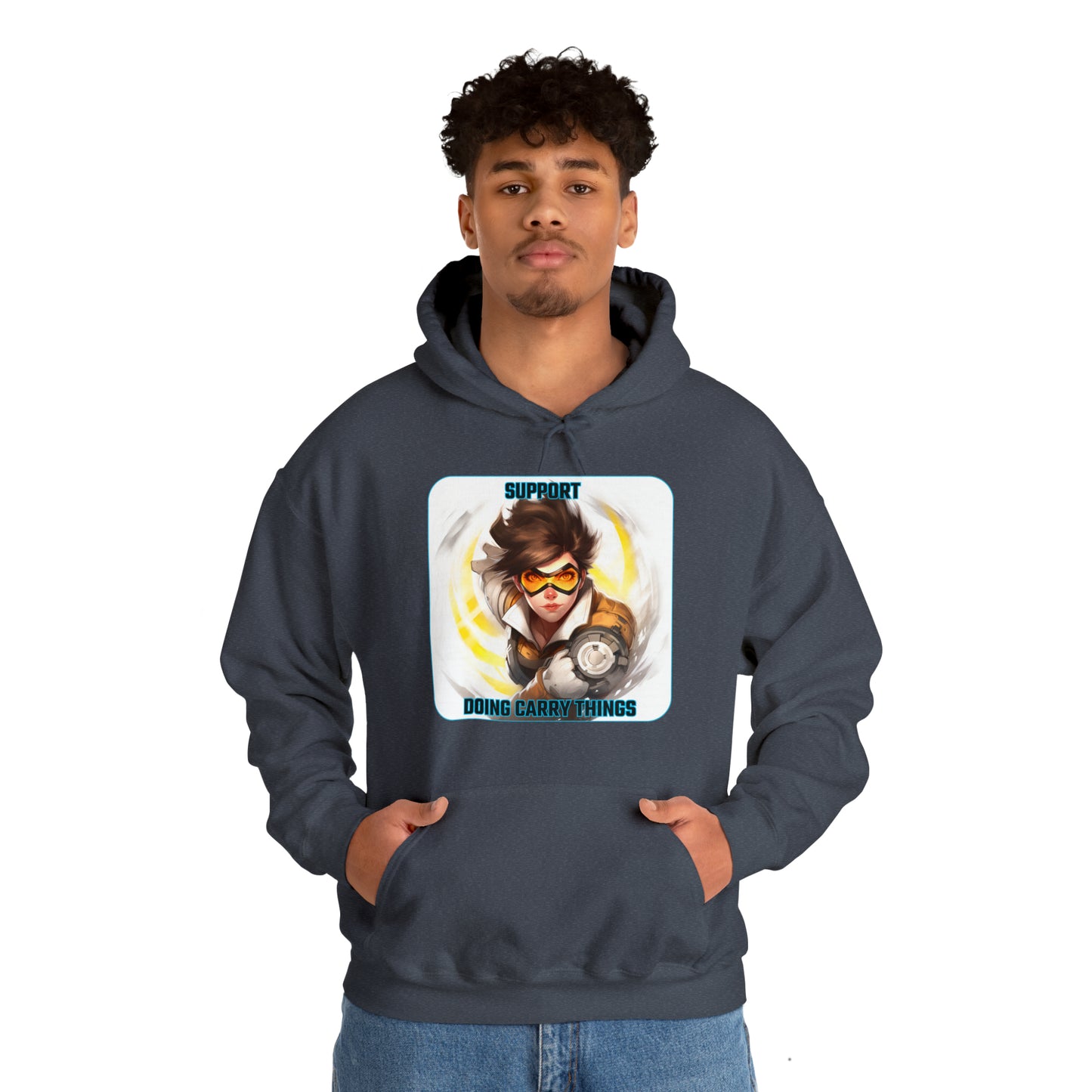 Goated Goods - Overwatch - Support doing Carry Things  - Unisex Hoodie