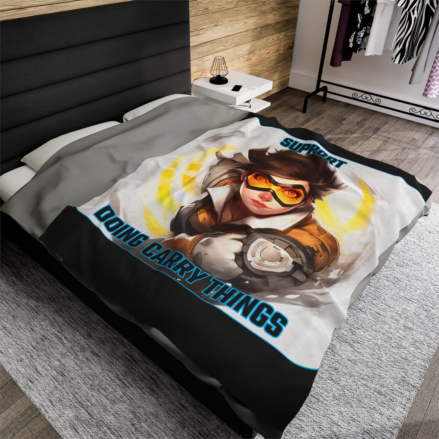 Goated Goods - Overwatch - Support doing Carry Things  - Velveteen Plush Blanket