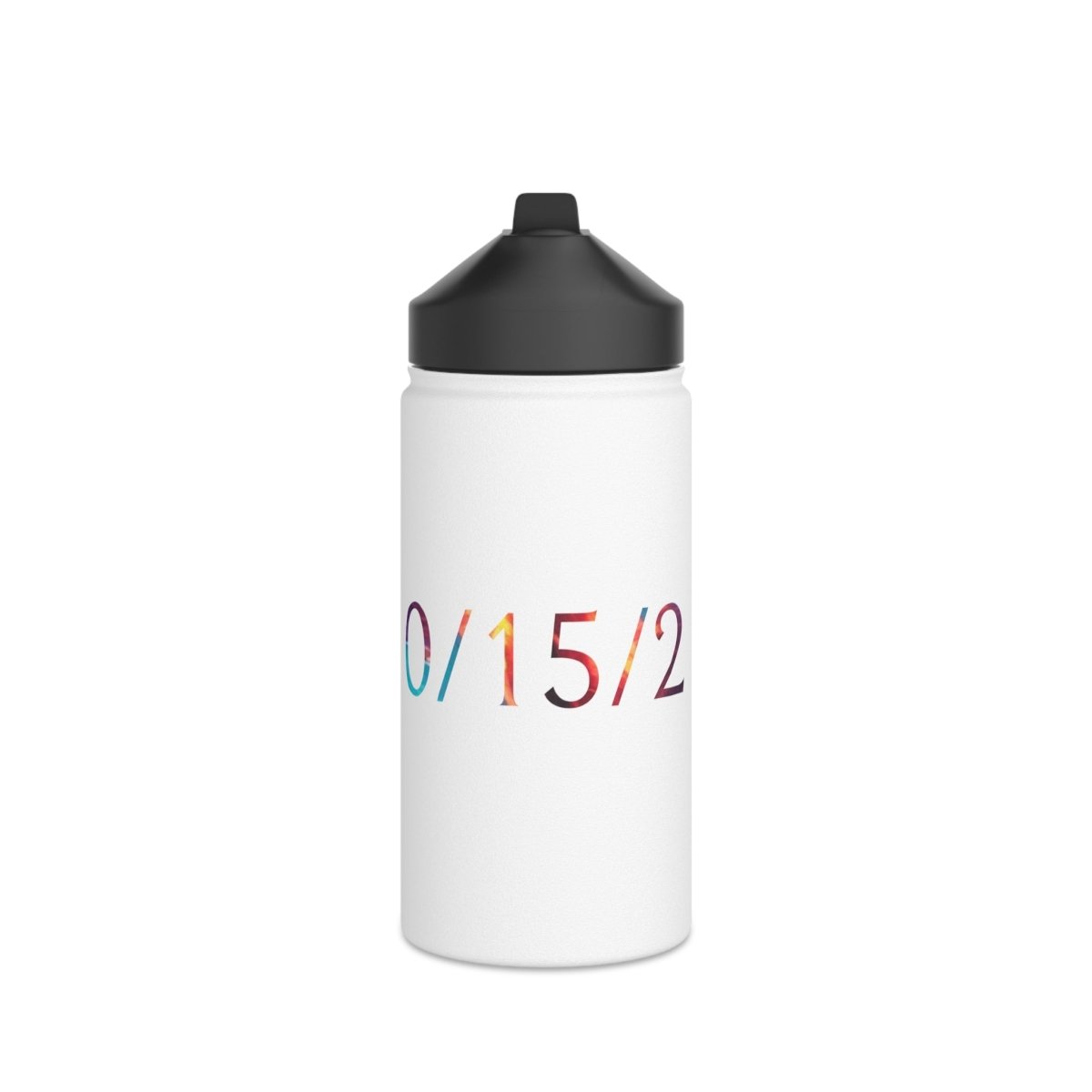 Goated Goods - All Gamers - 0-15-2 Hard Inting, Big Feeder - Stainless Steel Water Bottle, Standard Lid - 12oz - White