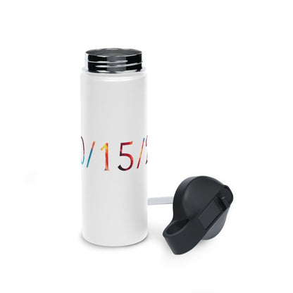 Goated Goods - All Gamers - 0-15-2 Hard Inting, Big Feeder - Stainless Steel Water Bottle, Standard Lid - 18oz - White