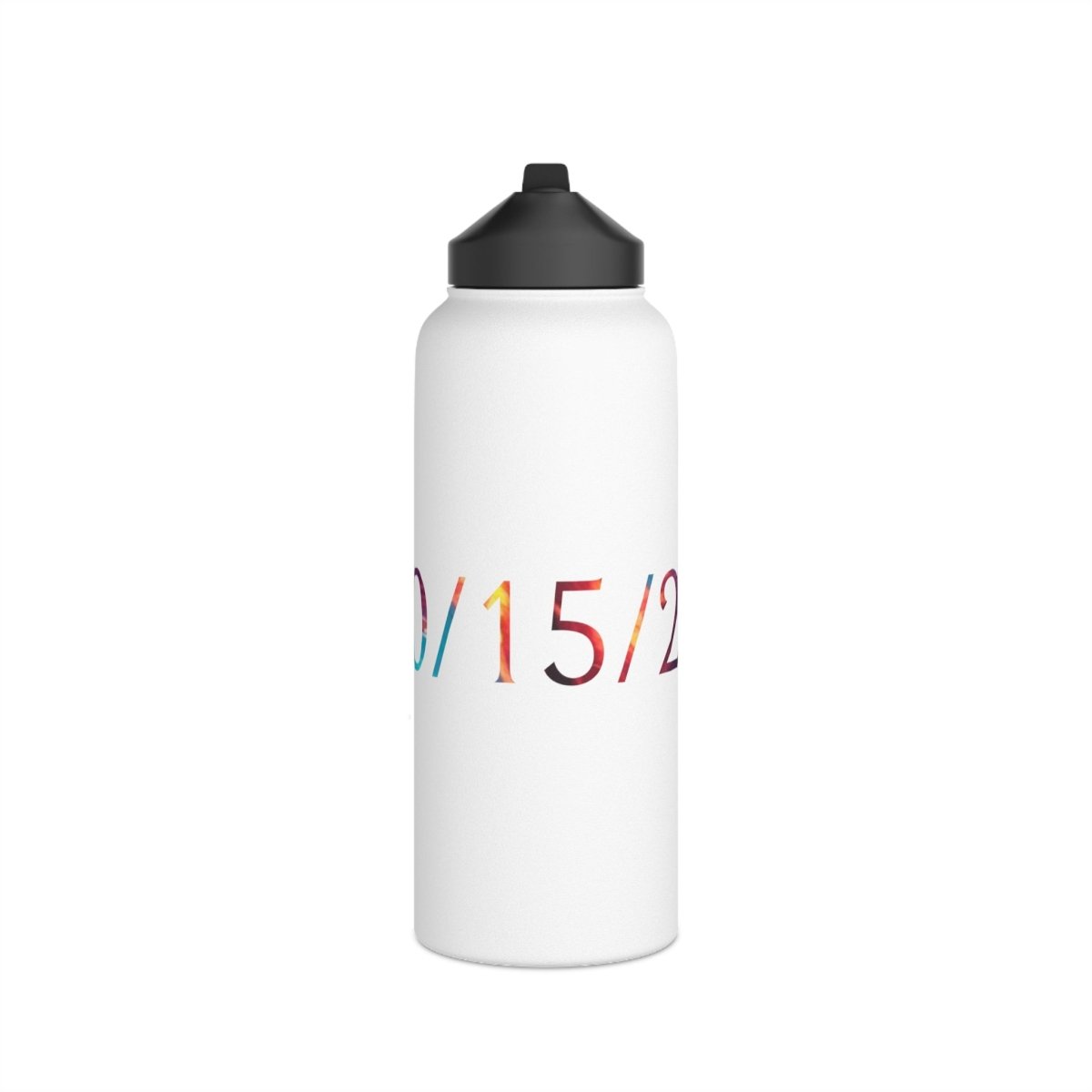 Goated Goods - All Gamers - 0-15-2 Hard Inting, Big Feeder - Stainless Steel Water Bottle, Standard Lid - 32oz - White