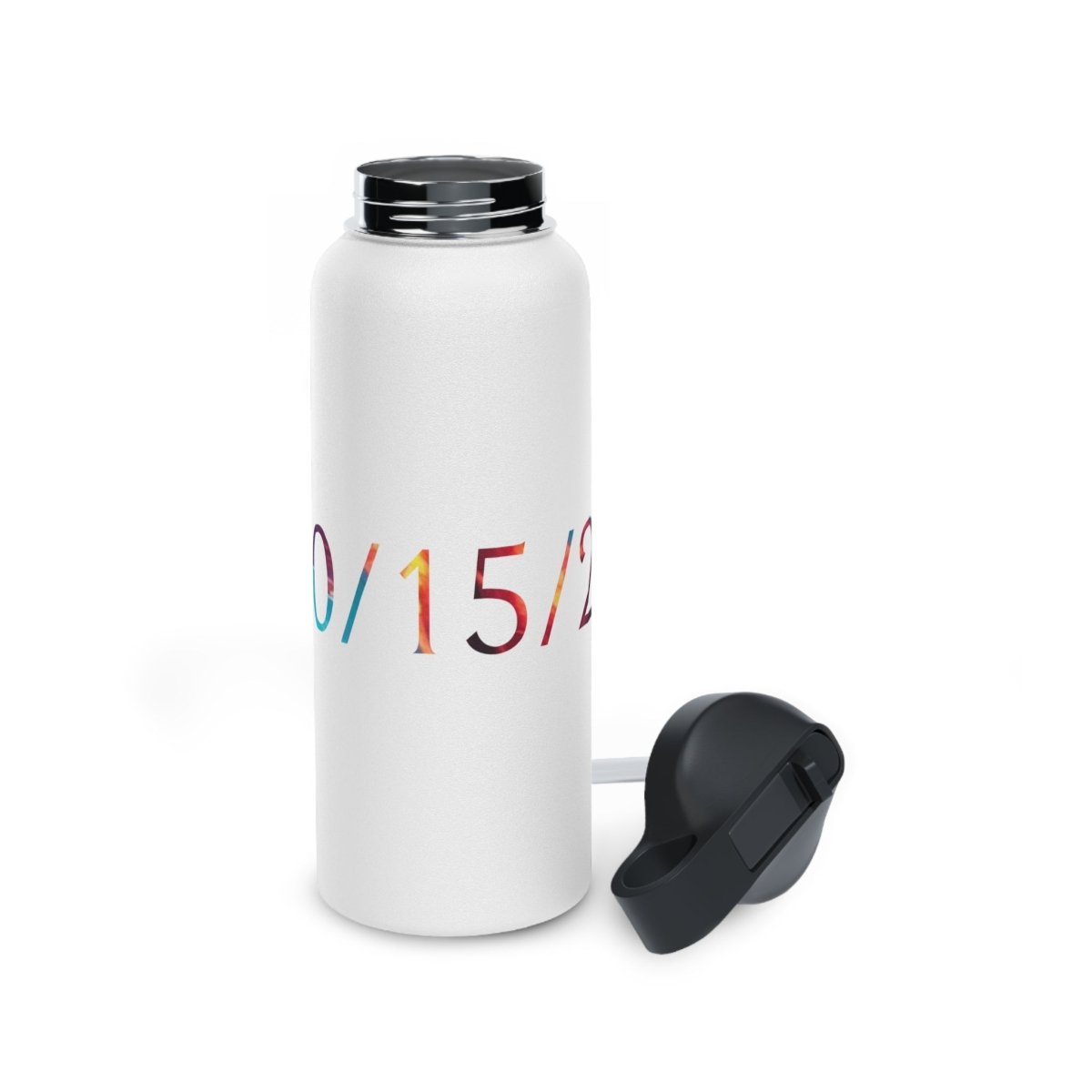 Goated Goods - All Gamers - 0-15-2 Hard Inting, Big Feeder - Stainless Steel Water Bottle, Standard Lid - 32oz - White