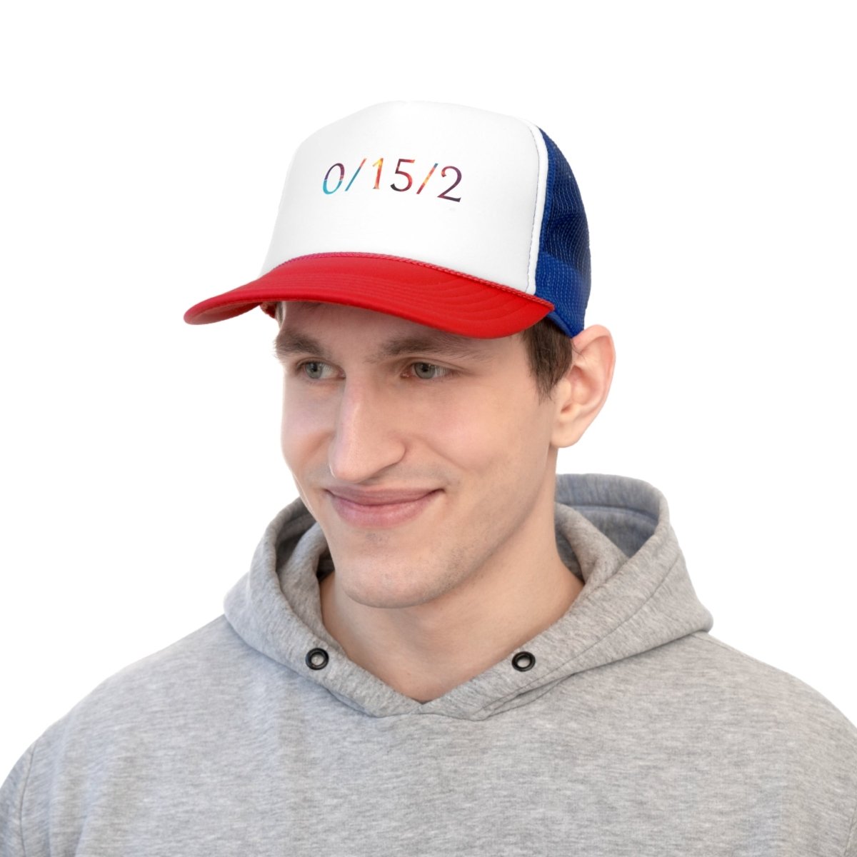 Goated Goods - All Gamers - 0-15-2 Hard Inting, Big Feeder - Trucker Hat - Blue/Red - One size